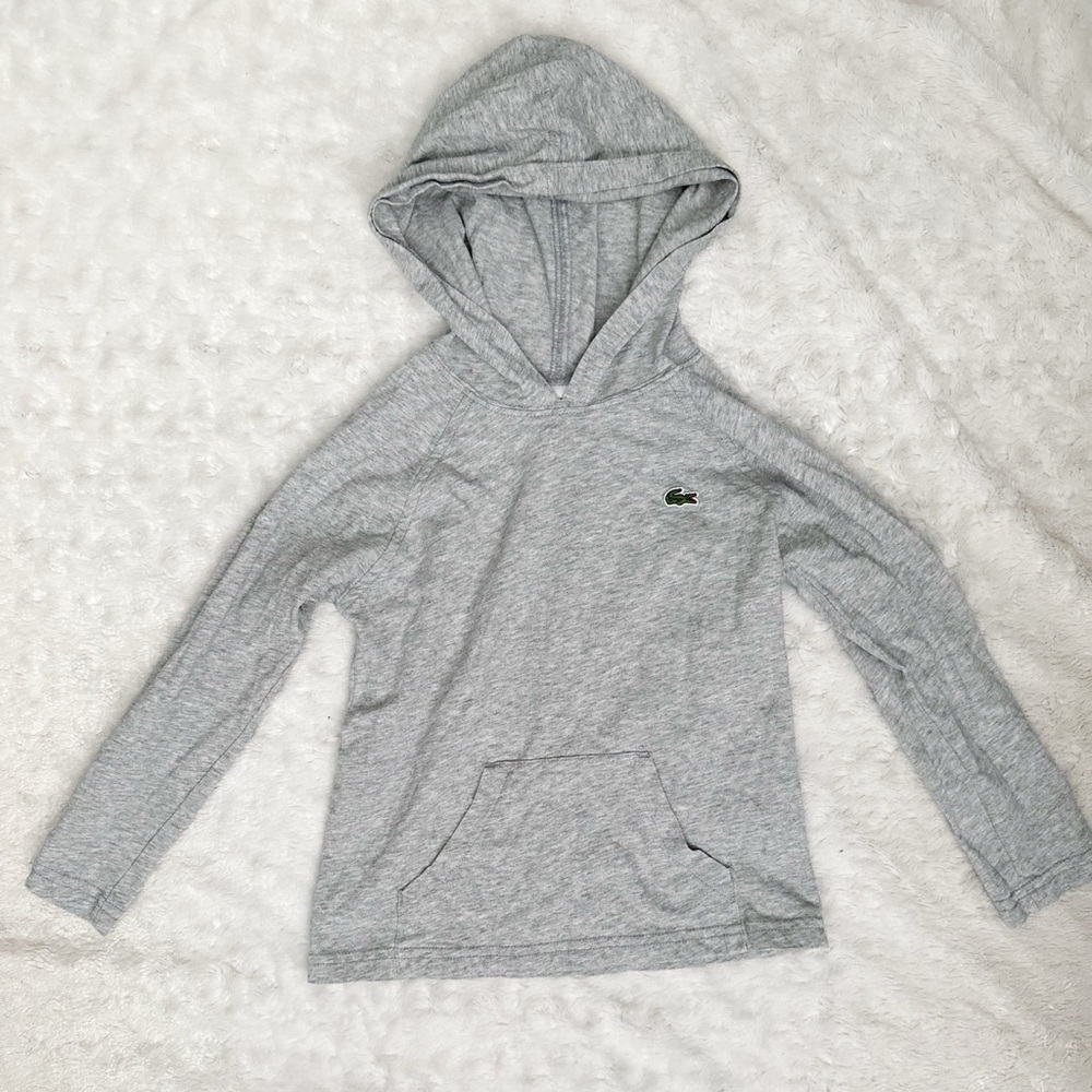 Lacoste Kids Gray Long Sleeve Hoodie